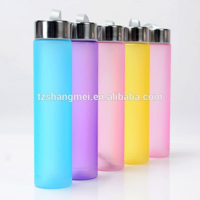 Best selling custom made plastic frosted water bottle supplier in China